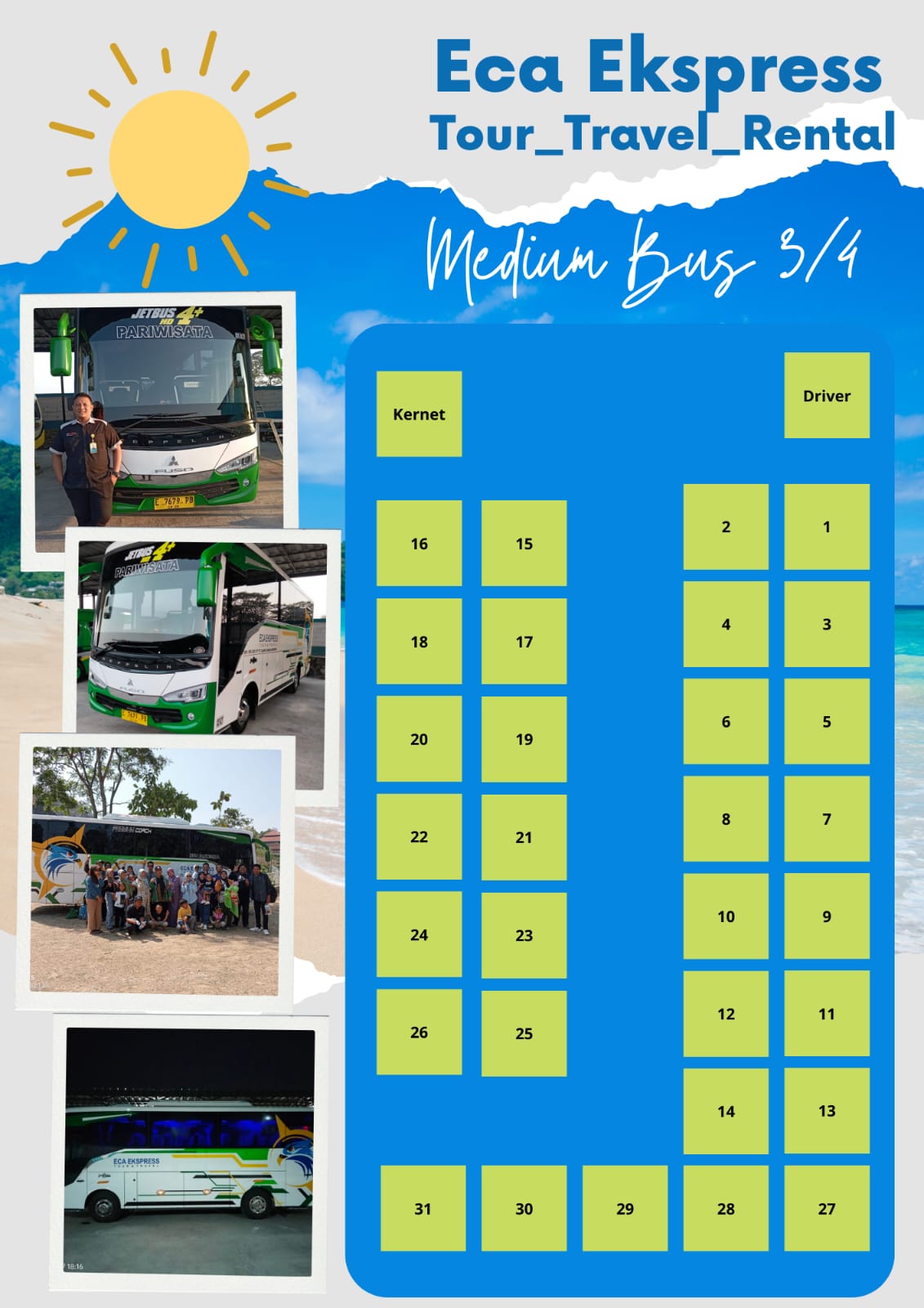 <font style="vertical-align: inherit;"><font style="vertical-align: inherit;">Medium Bus 3/4 31 Seat</font></font>